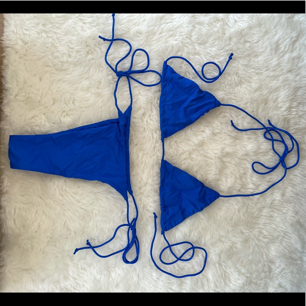 MESHKI ROYAL BLUE BIKINI IN XS, BRAND NEW
